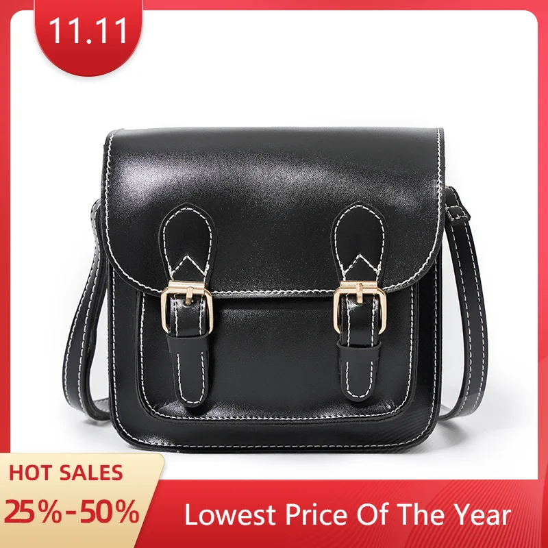 Hot Men's Bag Designer Luxury Retro Leather Satchels For Male Shoulder Crossbody Bags Student's School Purse Bags Women's Clutch