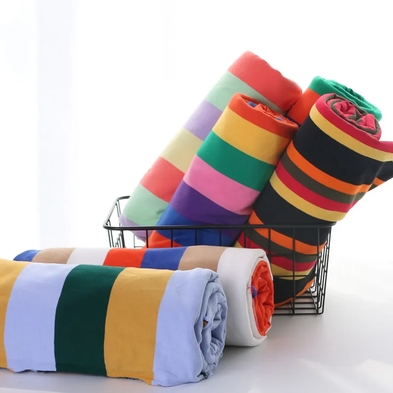 97% Thick Cotton 3% spandex Yarn Dyed Stripe Fabric Spring and Autumn Clothes Between Sewing Cloth High Elastic Deformation