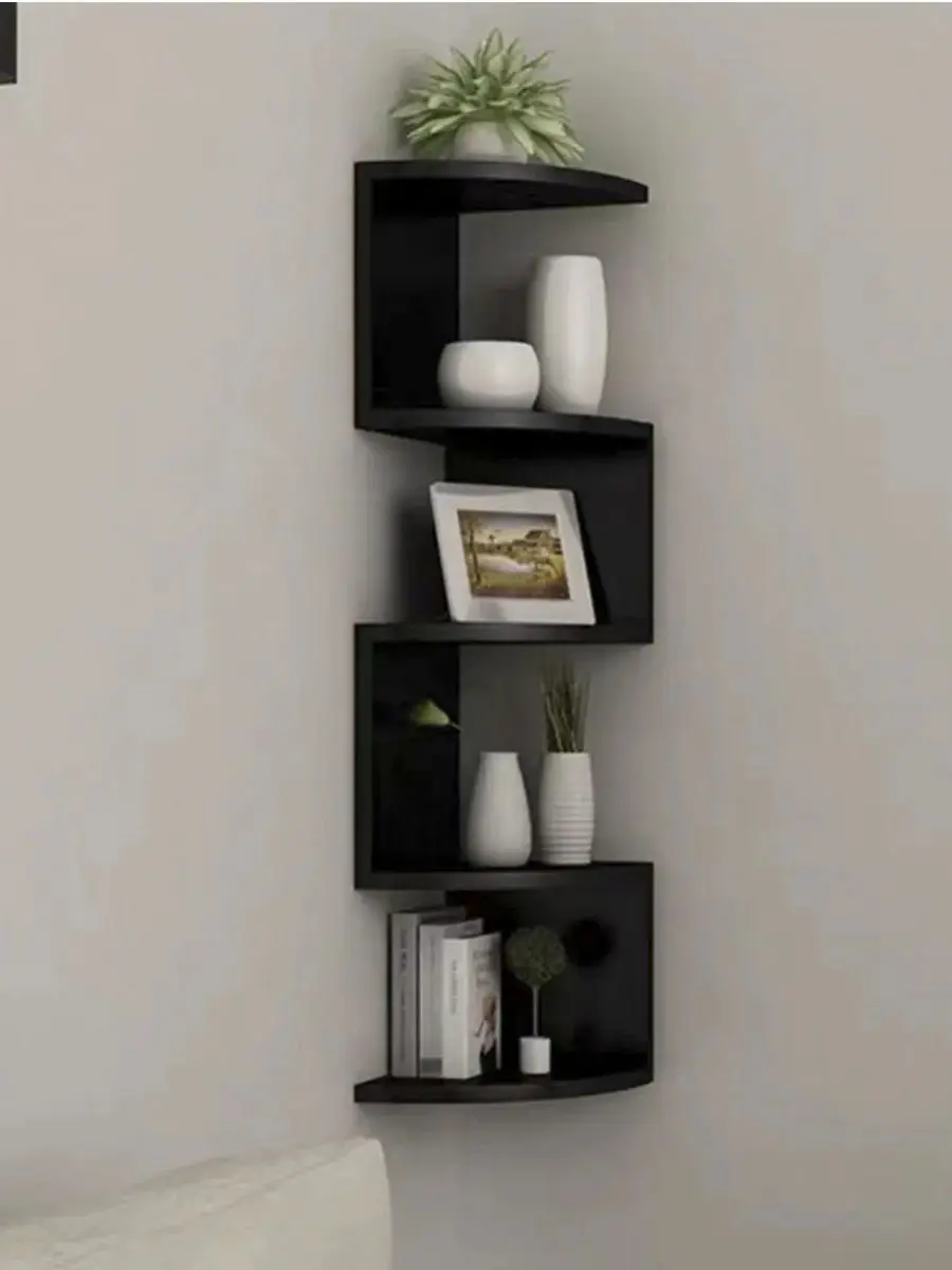 Corner Shelf - 5/2-Tier Corner Floating ShelvesWall Easy Assemble Wall Corner Shelves Bedrooms Living Room Decorations Bookcase