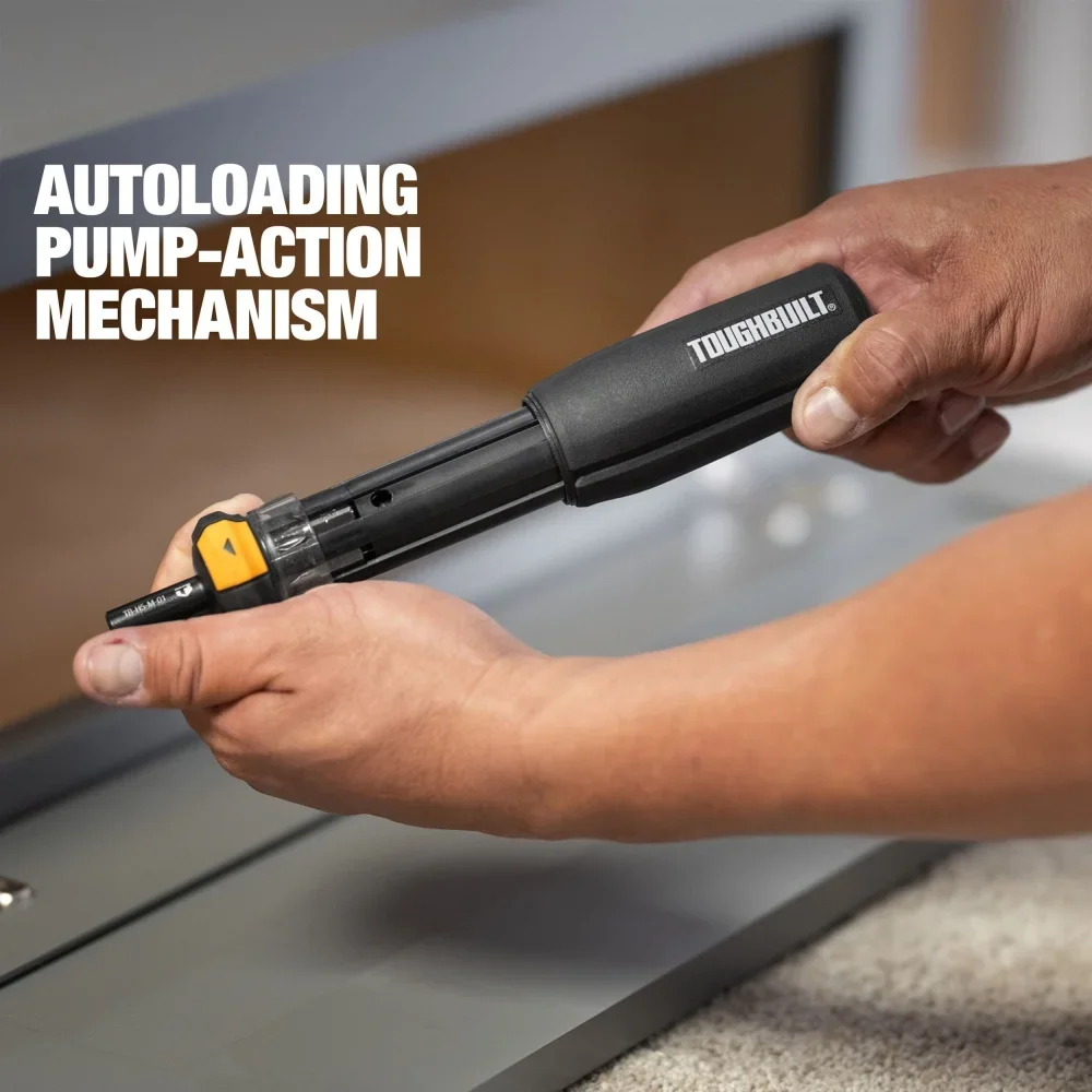 TOUGHBUILT 6 in 1 Multi Bit Screwdriver Reversible Ratchet Wrench Automatic Reload Manual Screwdriver Set TB-H5-M-01