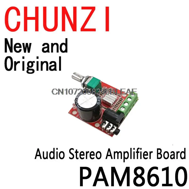 1PCS 12V Mini Hi-Fi 2X10W Dual Channel D Class RED PAM8610 Audio Stereo Amplifier Board