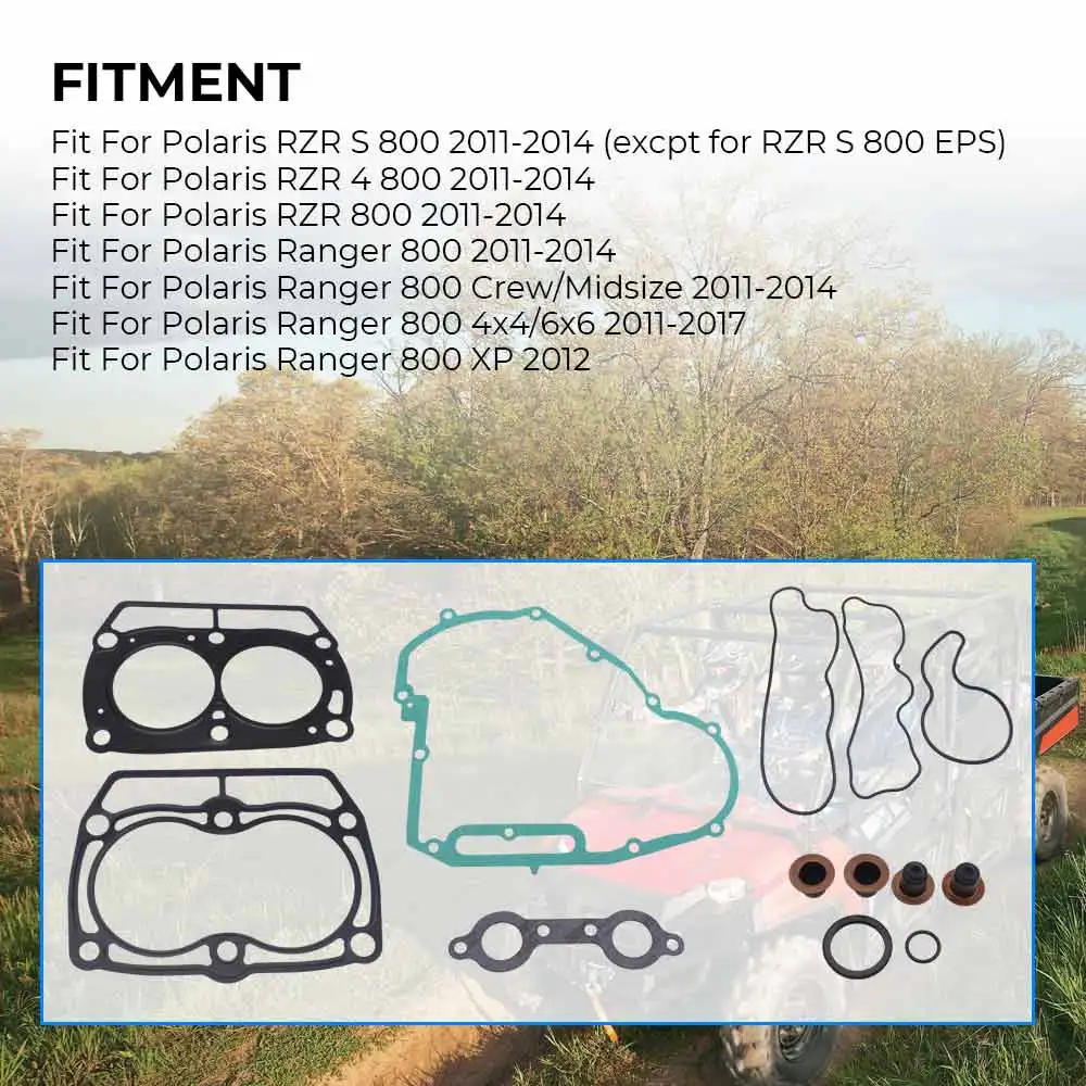 1 مجموعة ATV محرك مجموعات ربط السيراميك الارضي العلوي والسفلي نهاية دراجة نارية ملحق ل بولاريس رينجر 800 4x4/6x6 2011-2017 رينجر 800 طاقم/متوسط الحجم