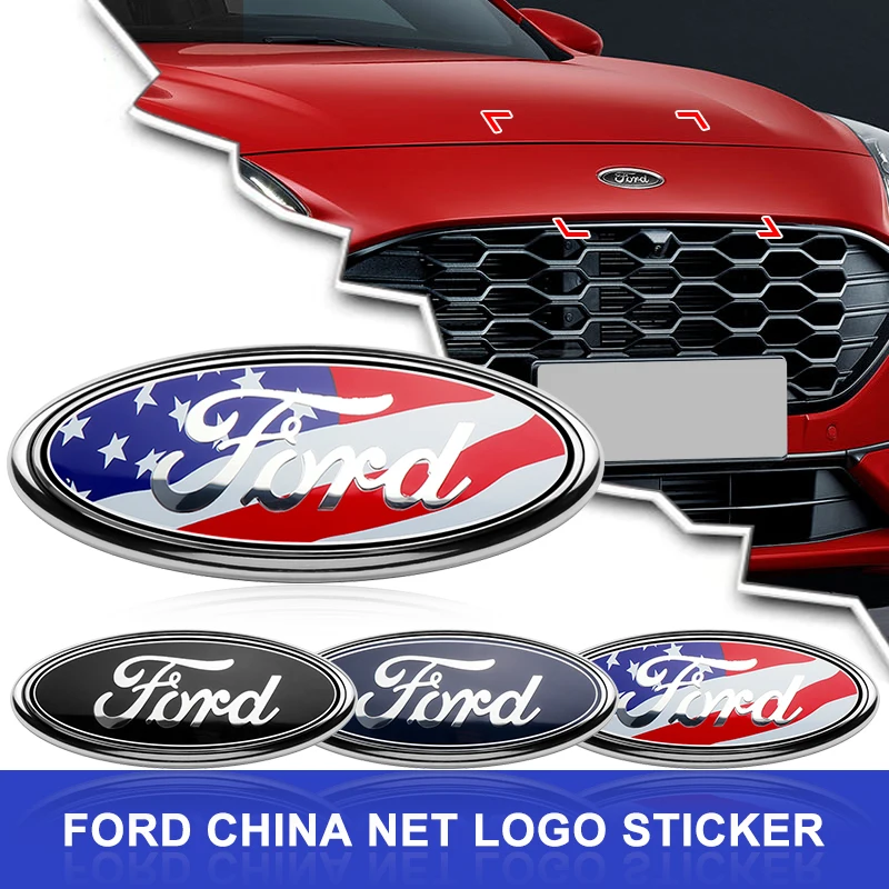 

Car Front Hood Badge Rear Trunk Sticker Emblem Car Accessories For Ford Focus Mk2 Mk3 Fiesta Ranger Mondeo S-MAX Kuga Mustang