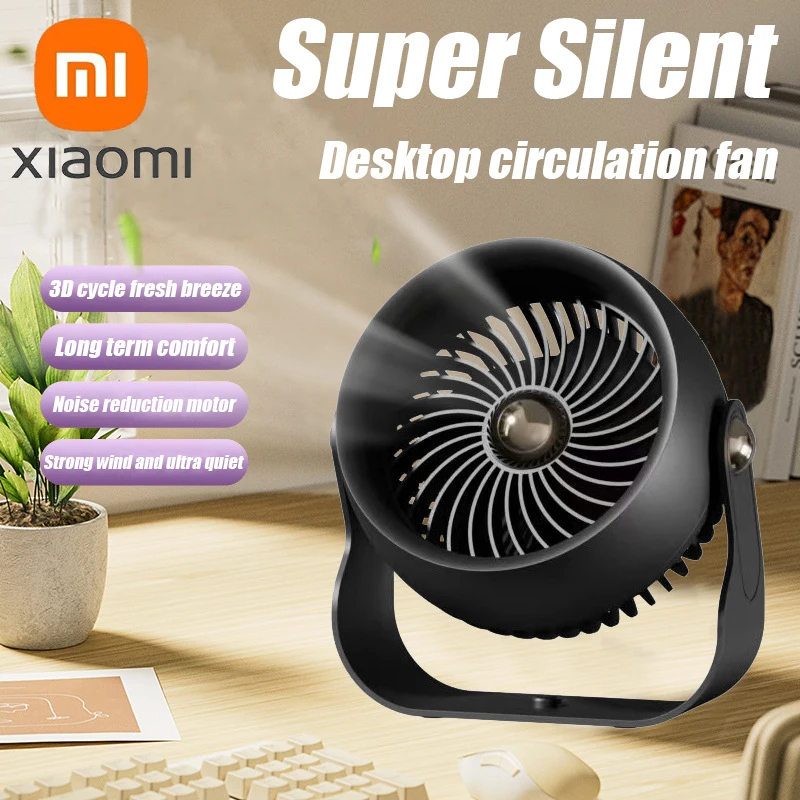 Xiaomi Multifunctional Electric Fan Fold Circulator Wireless Portable Home Air Cooler Hanging Desktop 6000mAh Rechargeable Fan