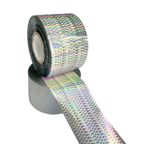 Imagen 2 del producto Fácil transferencia, escamas de pescado medianas, cinta de señuelos, lámina de estampado en caliente, cebos de señuelo de pesca, papel holográfico, película láser, calor de holograma