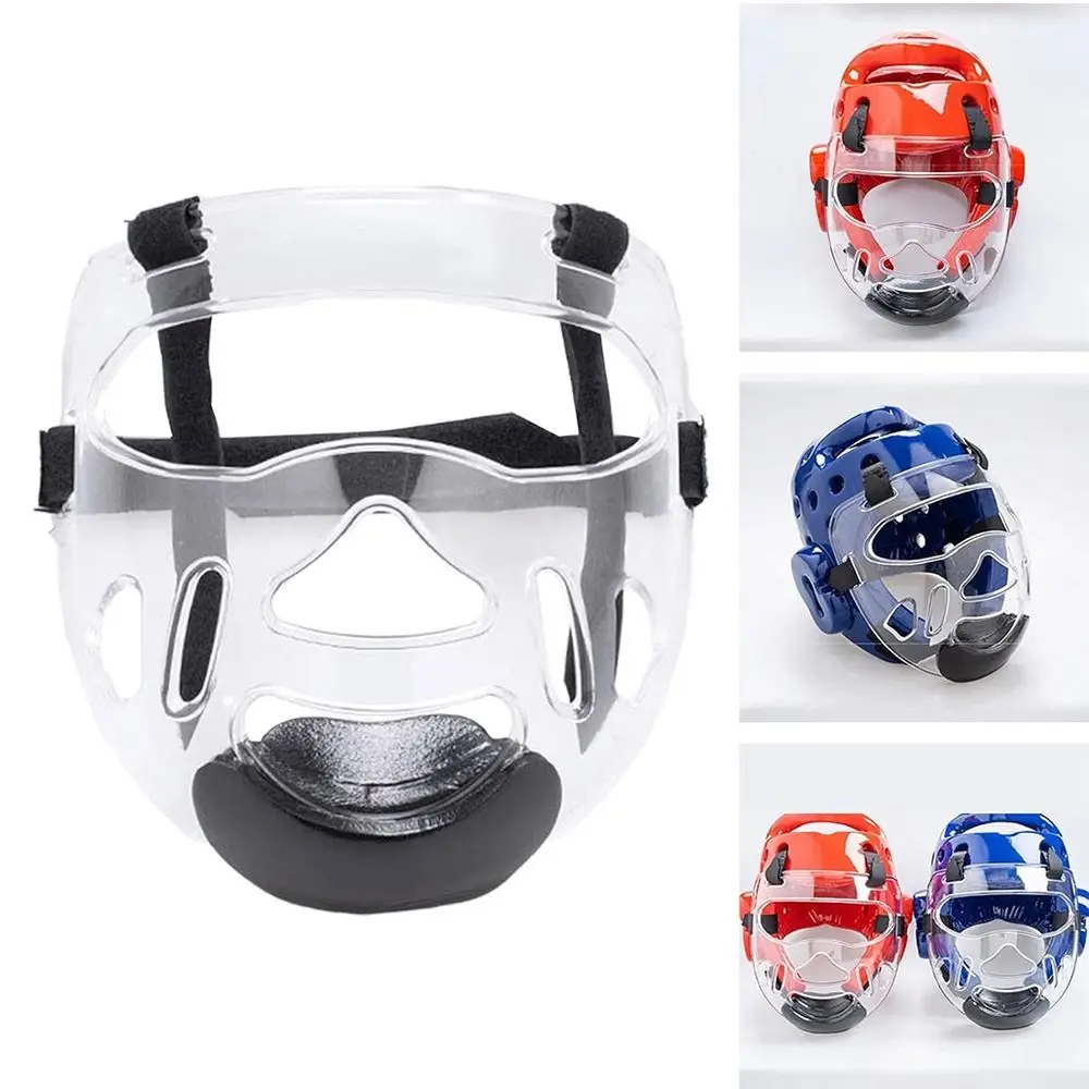 Breathable Taekwondo Face Shield Transparent Mask Detachable Taekwondo Helmet Gear Lightweight Anti-Scratch Taekwondo Helmet