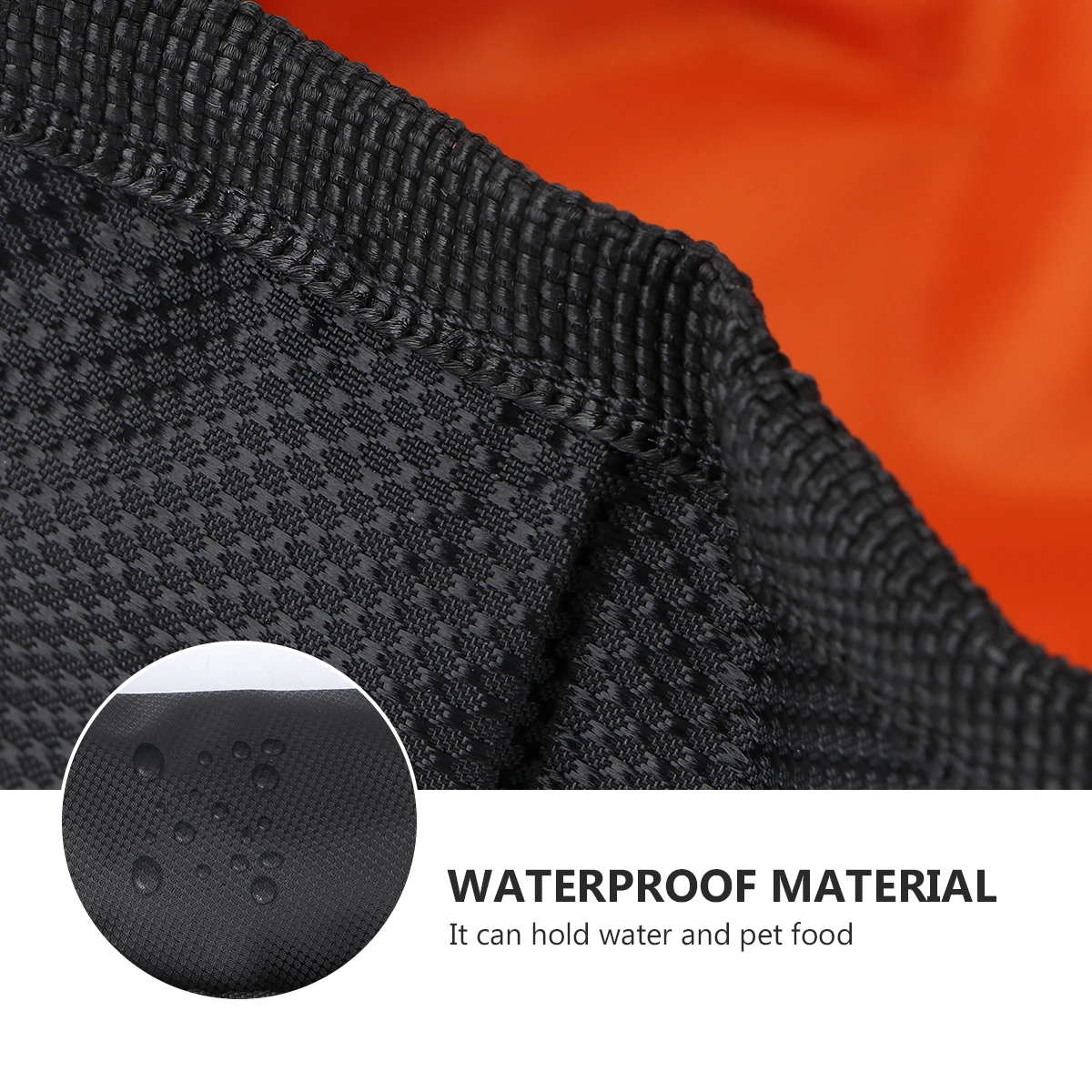 

Portable Dog Bowl 19x19cm Grey Polyester Waterproof Pet Food Water Travel Outdoor Use Handy Storage Zipper Hook