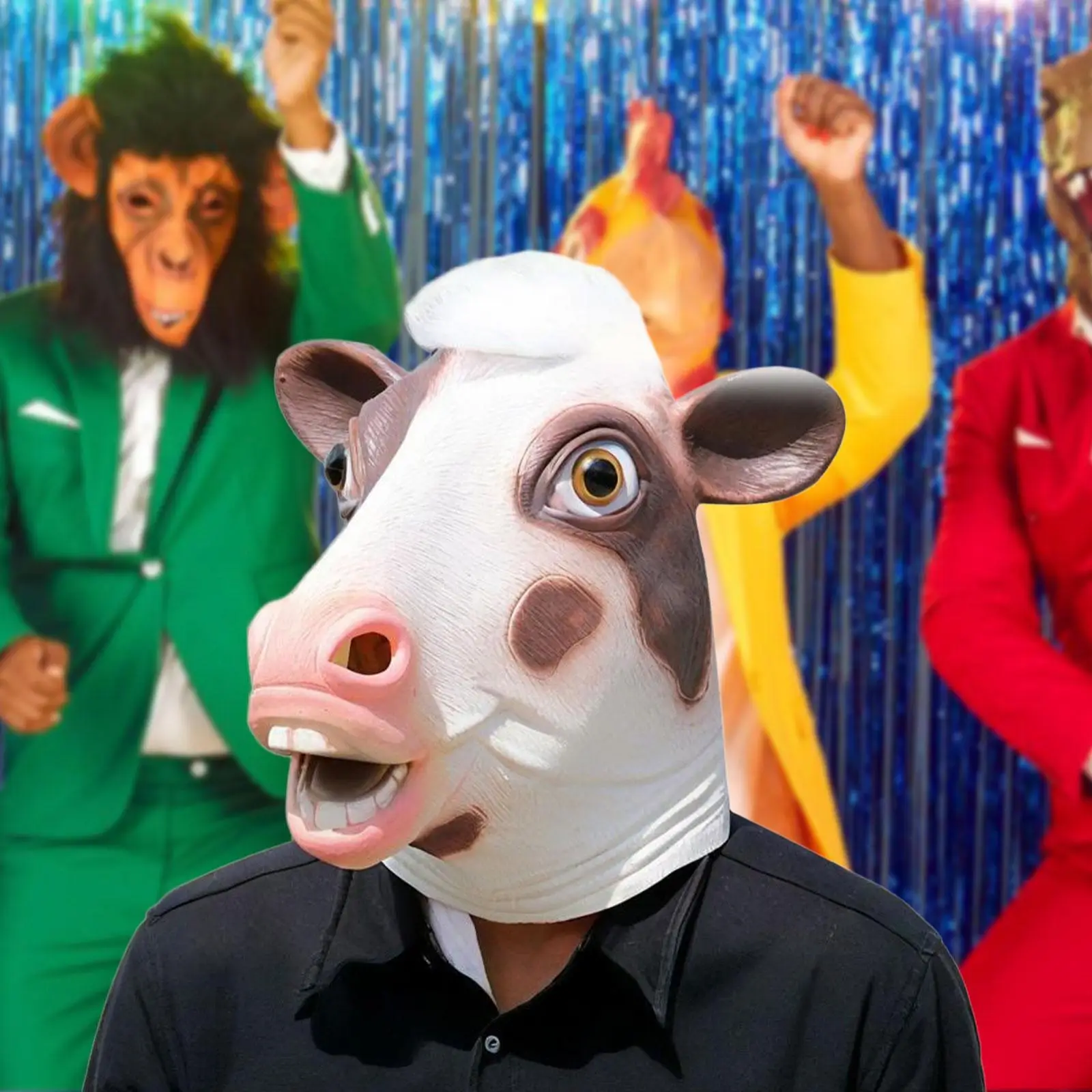 

Halloween Cow Mask Lightweight Face Cover for Performance Halloween Carnival