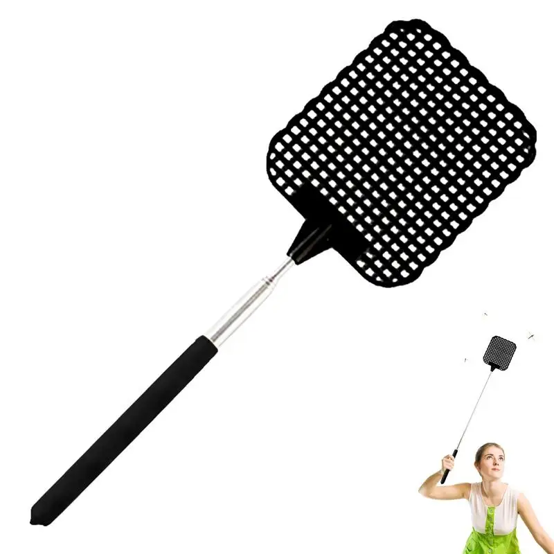 Retractable Fly Swatter Retractable Flyswatter Home Long Handle Fly Swatters Extendable Flapper Insect Killer Plastic Swatters