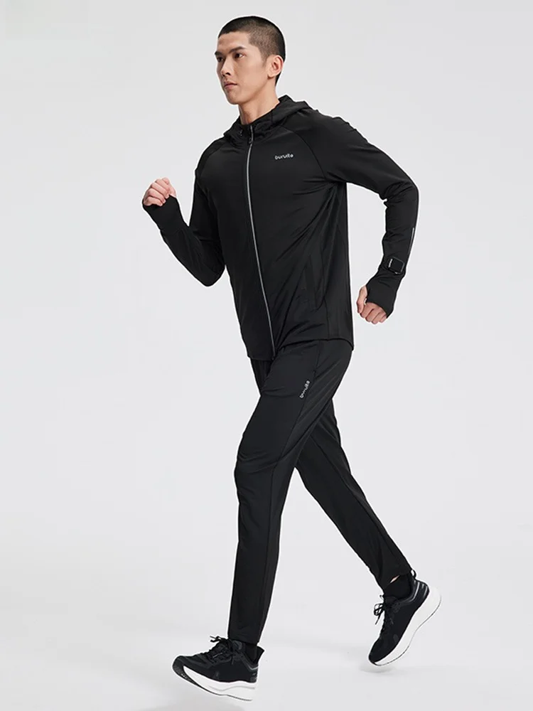 

Профессиональный спортивный комплект для бега, мужской осенний эластичный Long Sve Qui Dry, повседневная одежда для тренировок в тренажерном зале на открытом воздухе, удобная посадка