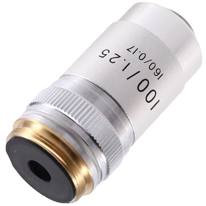 100X Conjugate Distance 195 Achromatic Objectives Biological Microscope Objective Lens