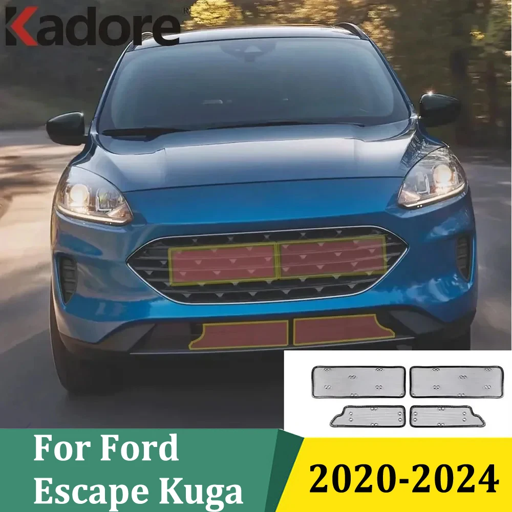 

Для Ford Kuga Escape 2020 2021 2022 2023 2024, защита от насекомых, передняя решетка, вставка, сетка, пылезащитная сетка, аксессуары