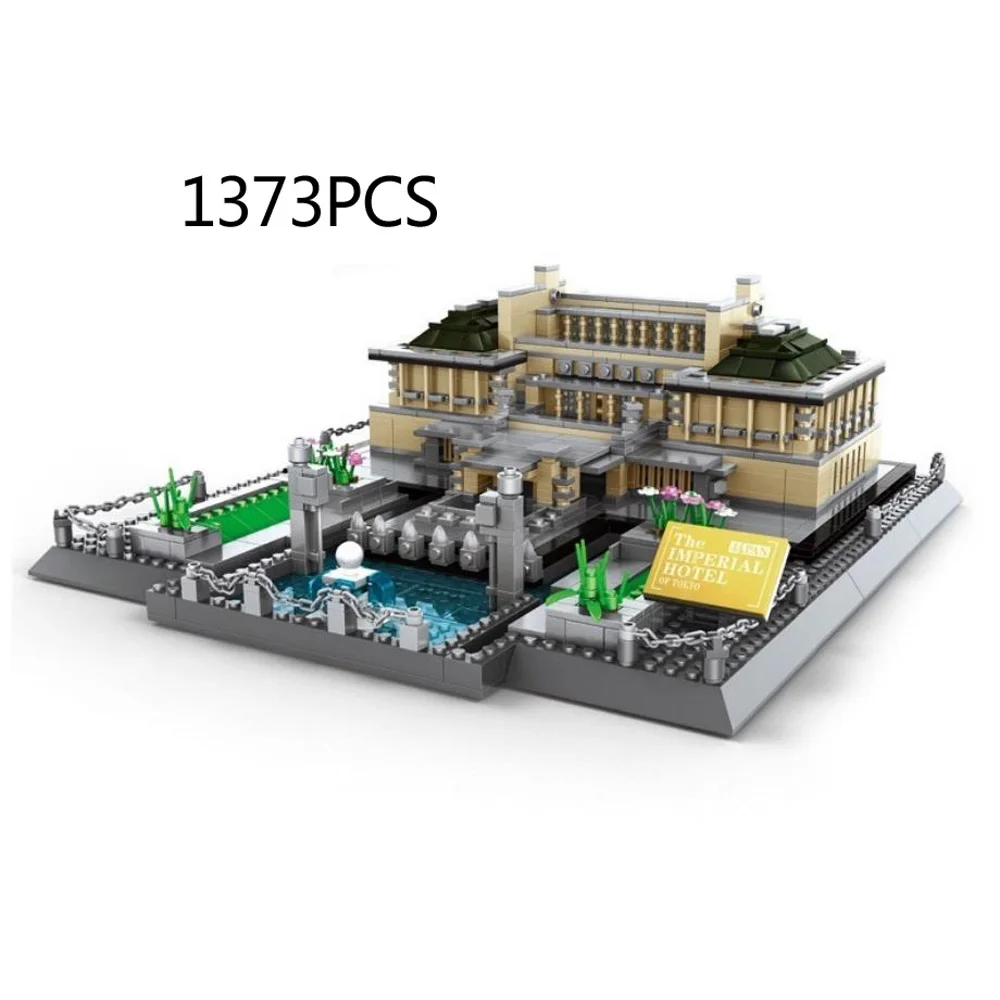 Kreatywna japonia Tokio słynna architektura krajobrazu blok Imperial Hotel budynek cegła kolekcja zabawek edukacyjnych na prezenty