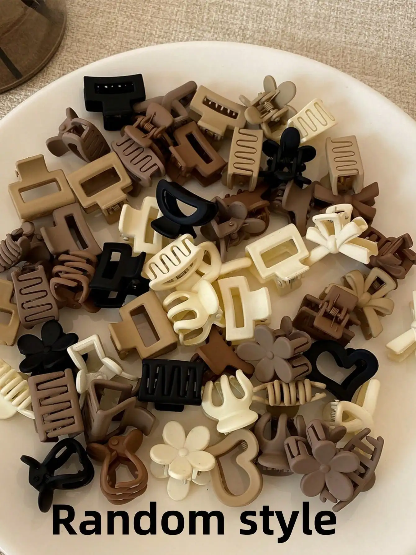 

20pcs/10pcs/5pcs Mini Bangs Clip Set, Coffee Color Matte Minimalist Princess Style Hair Clips, Assorted Designs Hair Accessories Autumn Claw Clips Fall Fashion Hair Claw Winter For Vacation Outfits Woman Summer Outfits