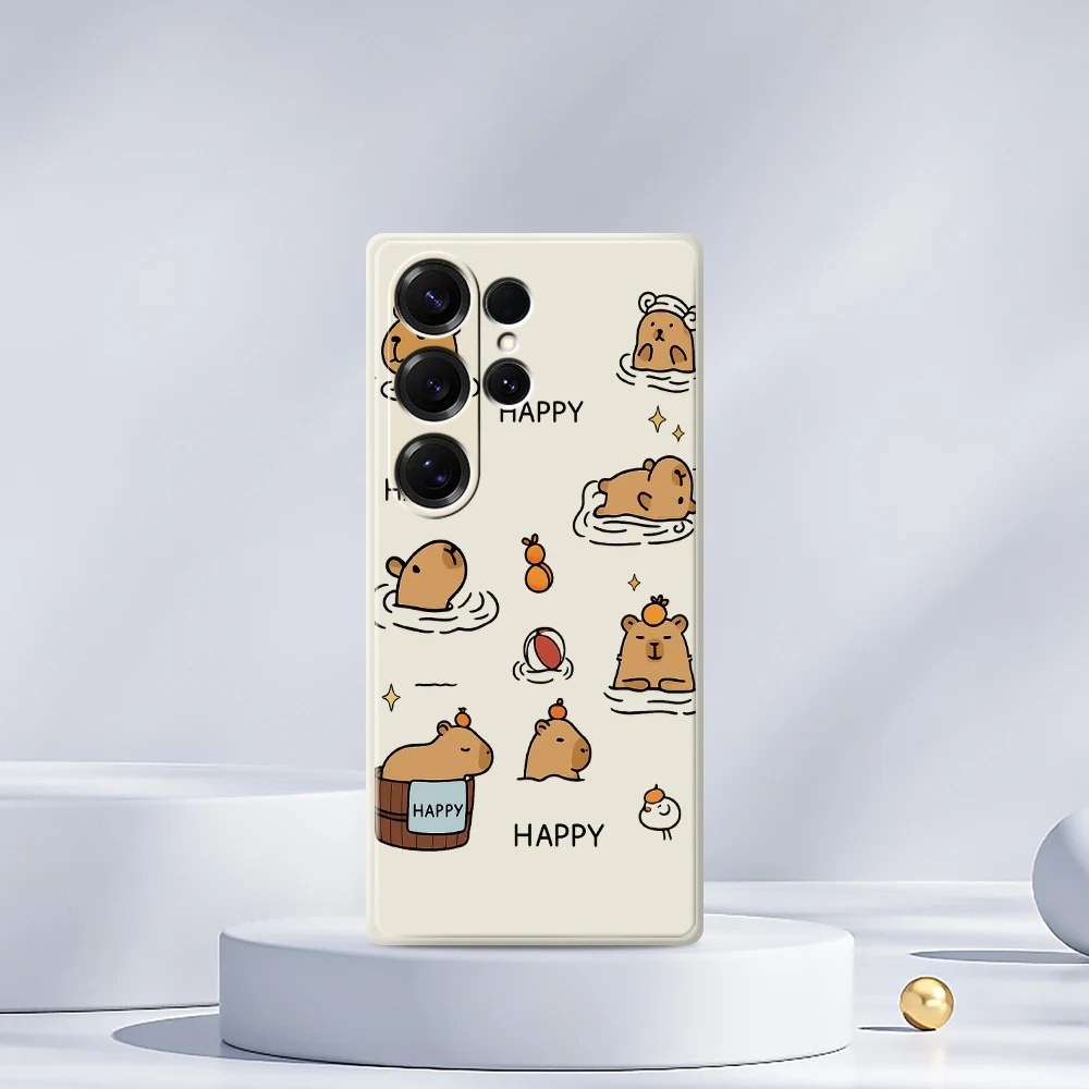 الكرتون سعيد قضية الهاتف لسامسونج غالاكسي S25 S24 S23 S22 S21 S20 الترا زائد S23 FE S21FE S20FE S10 زائد غطاء سيليكون كوكه