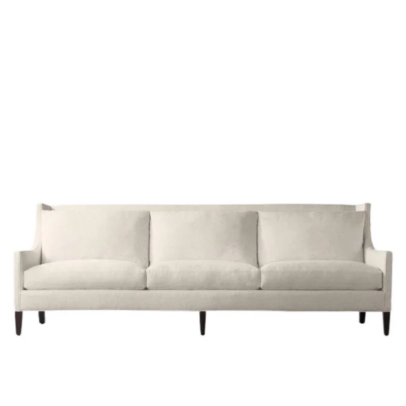 

Original single American country linen sofa Italian modern minimalist light luxury solid wood leisure chair Nordic minimalist