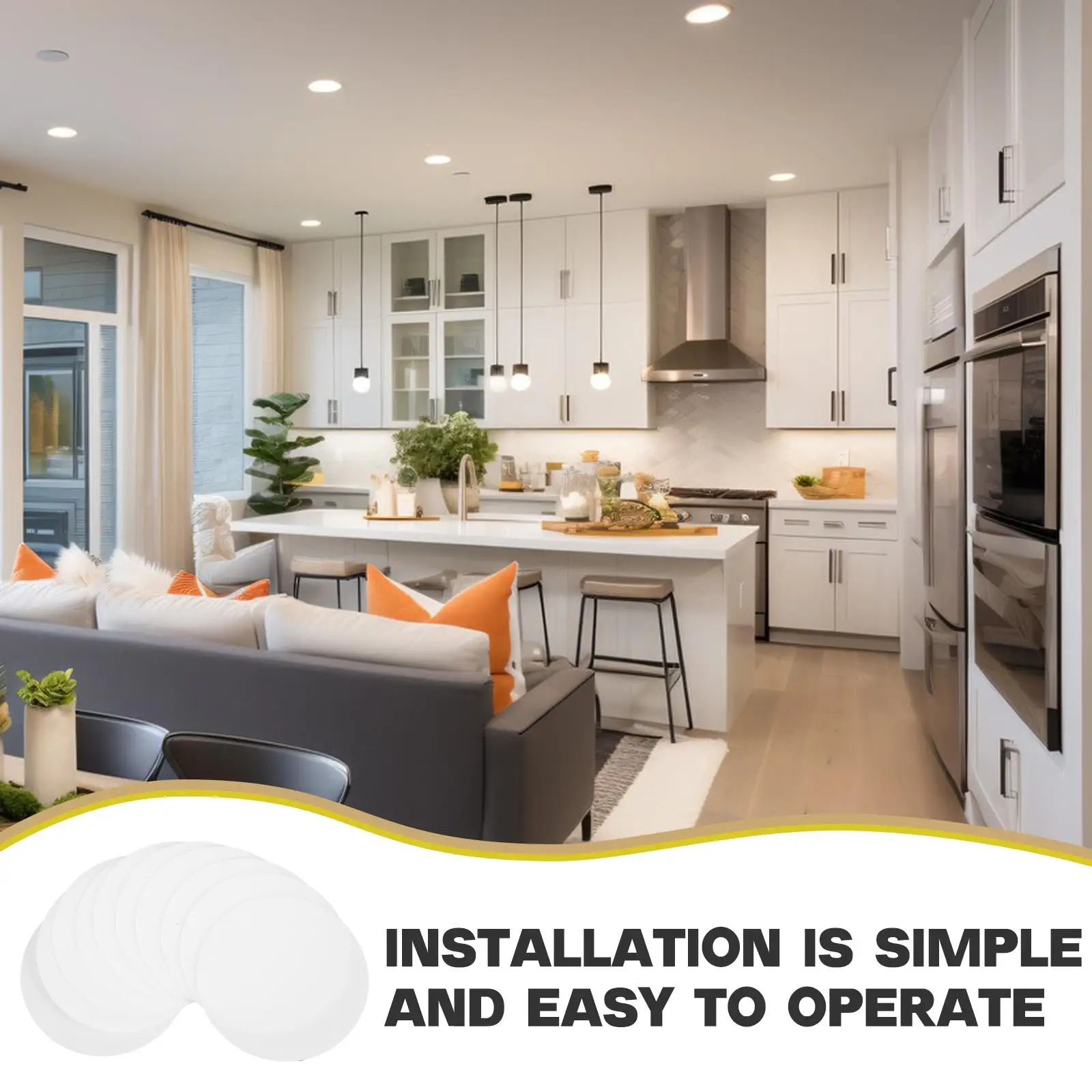 10 Pcs Plastic Lampshade for Led Ceiling Light Cover Replacement Shades Replacements Fixture Drum Diffuser Round Fan Plate