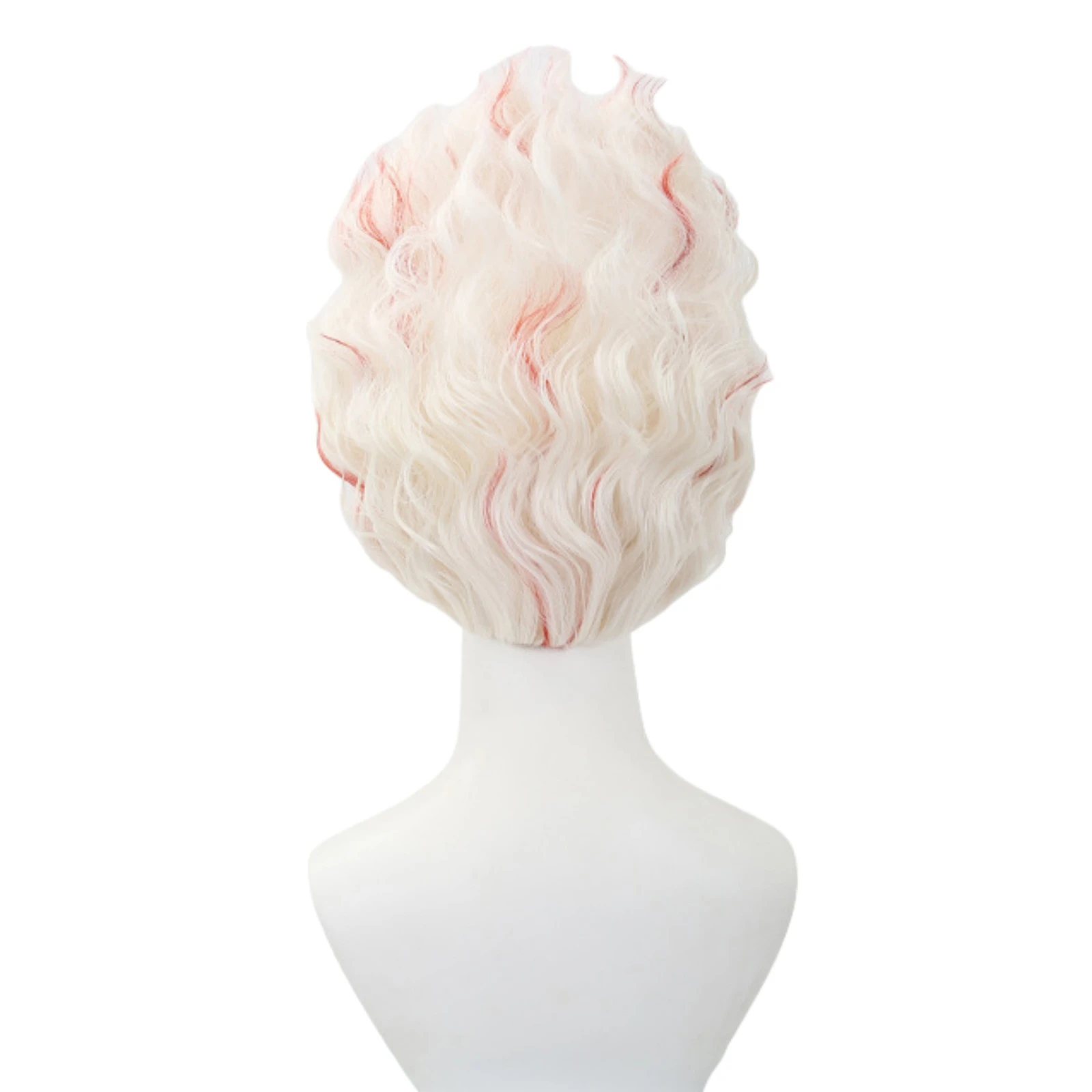 Okarun-Peluca de Cosplay de Anime Takakura Ken para hombre, tocado de pelo rizado resaltado en rojo y blanco, accesorios de Halloween