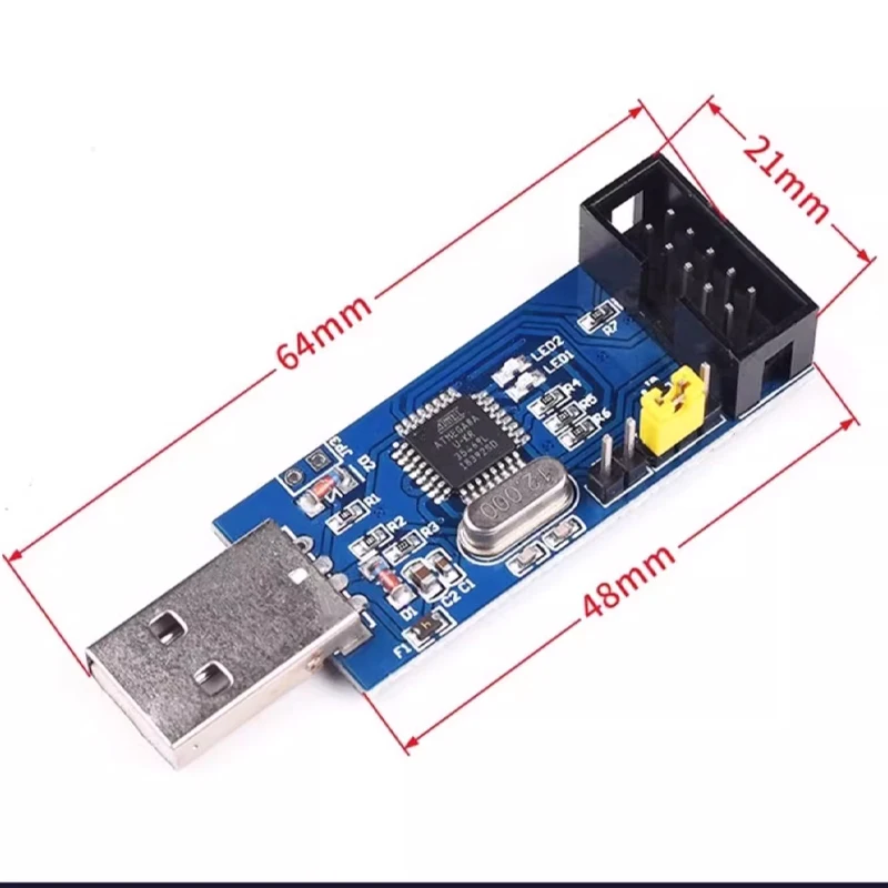 1PCS USBASP USBISP AVR Programmer USB ISP USB ASP ATMEGA8 ATMEGA128 Support Win7 64