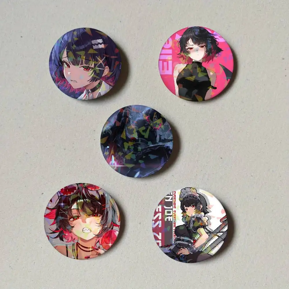 Zenless Zone Zero Ellen Joe Round Laser Badge Brooch Clothes Backpack Accessories Lapel Decoration Gift