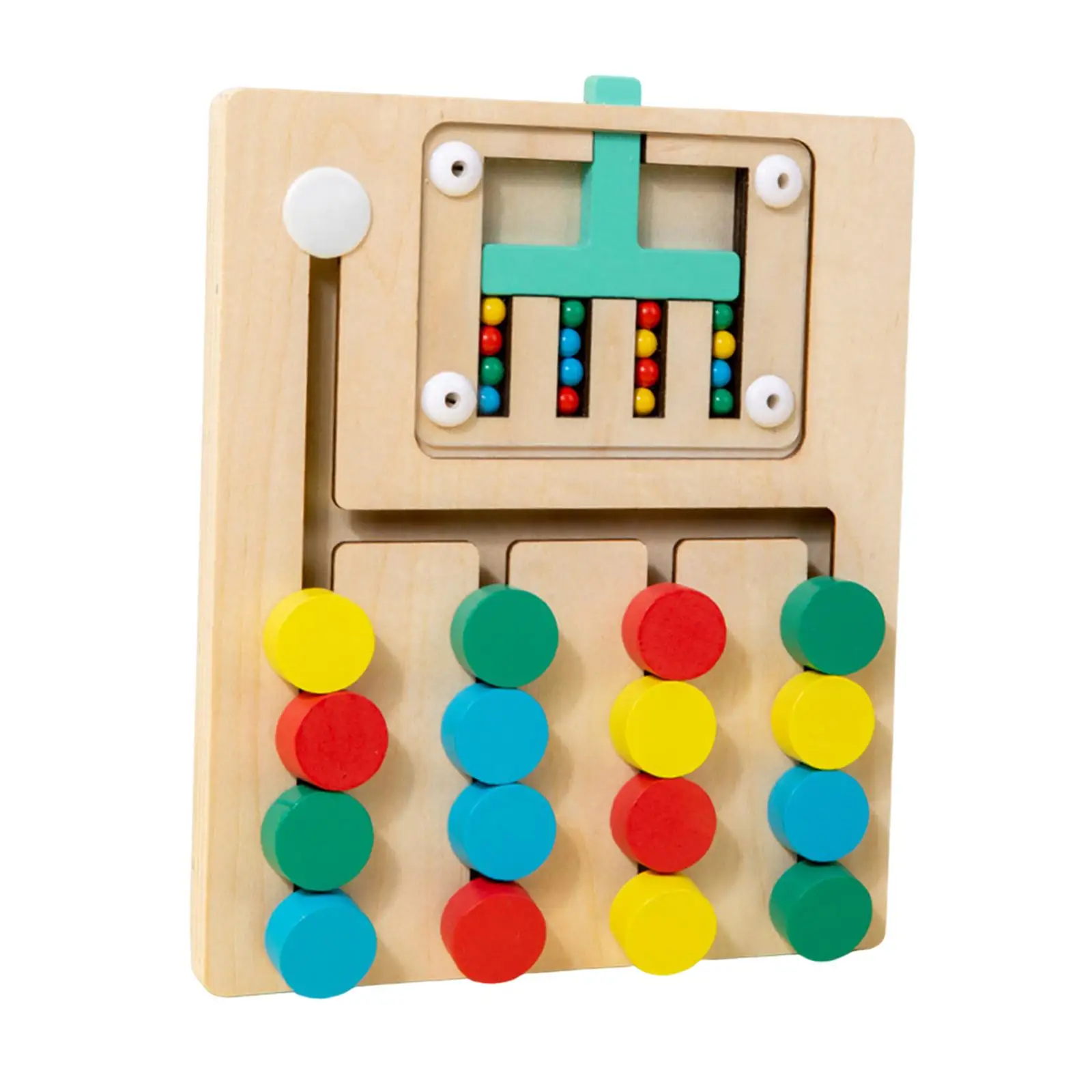 Montessori Wooden Color Matching Puzzles Board Logical Game Activities Travel Toy Wooden Puzzle Early Educational for Ages 3+