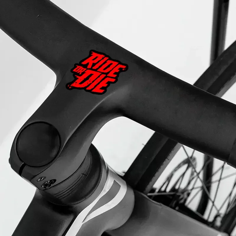 1PC Ride or Die จักรยานกรอบสติกเกอร์ DIY จักรยานเสือภูเขา Mtb สติกเกอร์หลอดด้านบนกันน้ําไวนิล Decals อุปกรณ์เสริมรถจักรยานยนต์