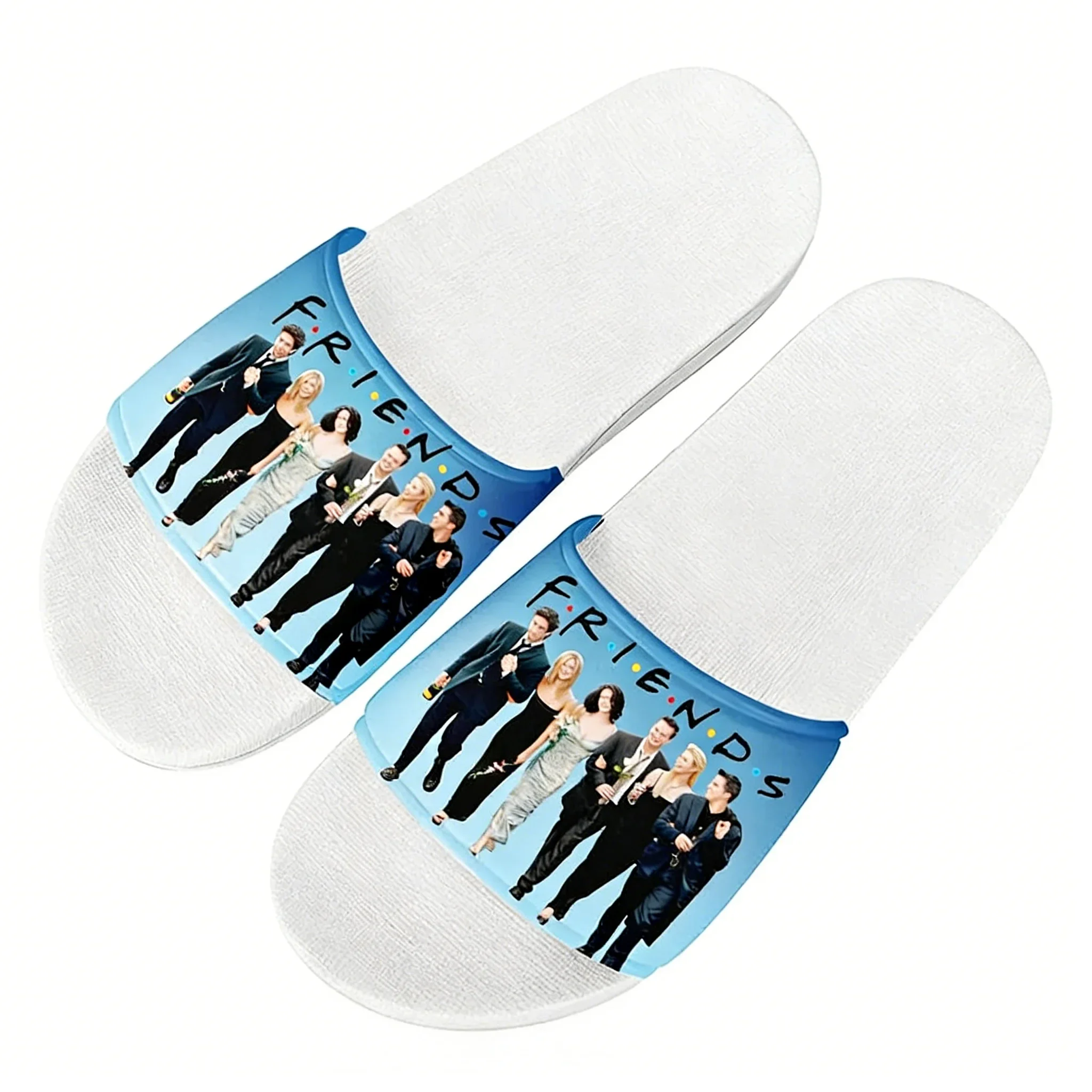 

Шлепанцы в стиле сериала «Друзья», домашние тапочки, летние шлепанцы для мужчин и женщин, ретро-стиль, для улицы и дома, легкие сандалии для душа и бассейна