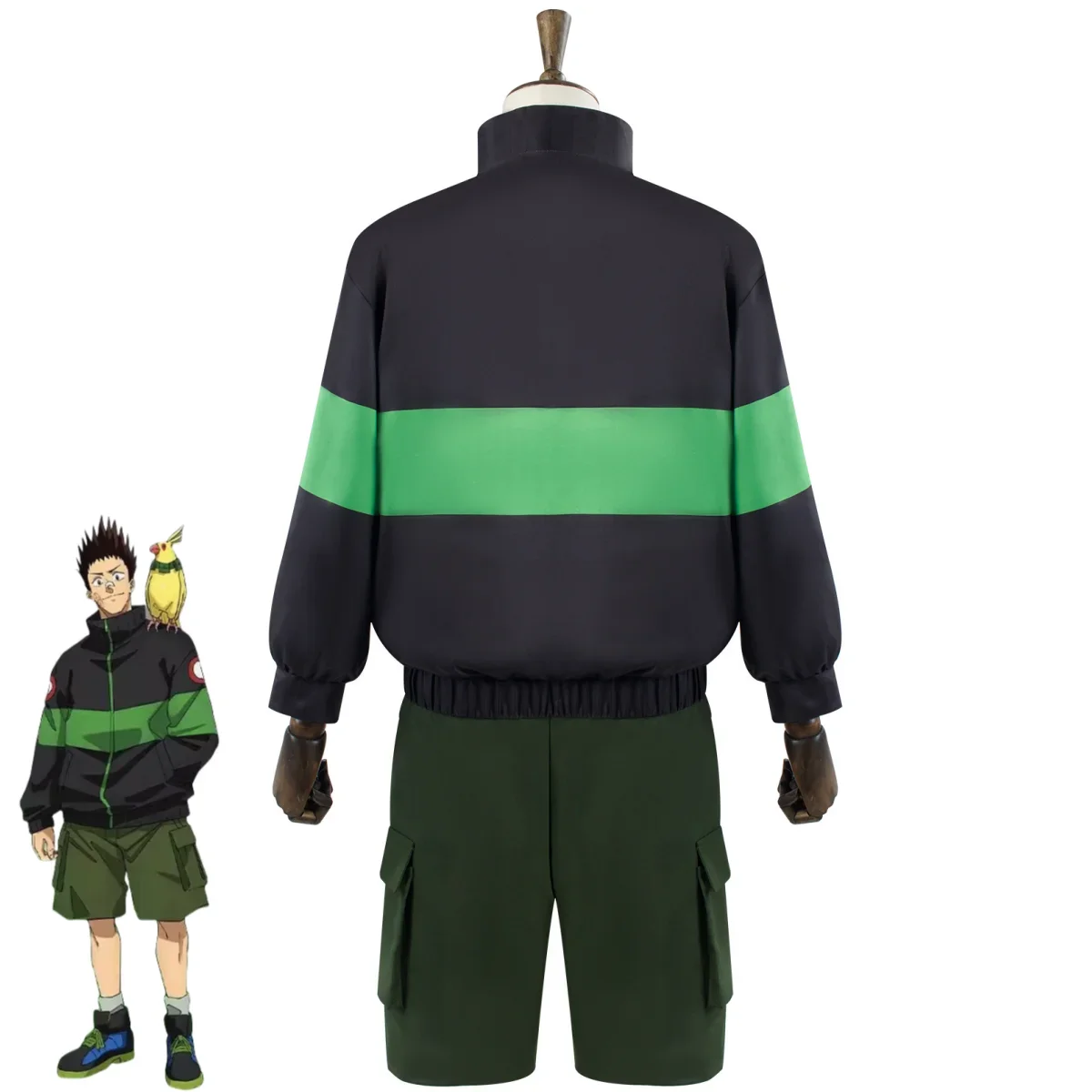 Anime Sakamoto Days Heisuke Mashimo Cosplay Costume Black Coat Military Green Pants Uniform Man Woman Halloween Party Suit - view 5