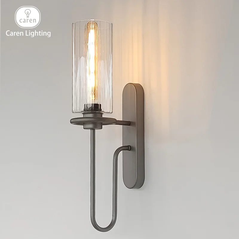 Caren Lighting Luxury wall sconces Shadow Modern nordic wall lamp e27 glass filement Edison hotel bedroom decorative interior