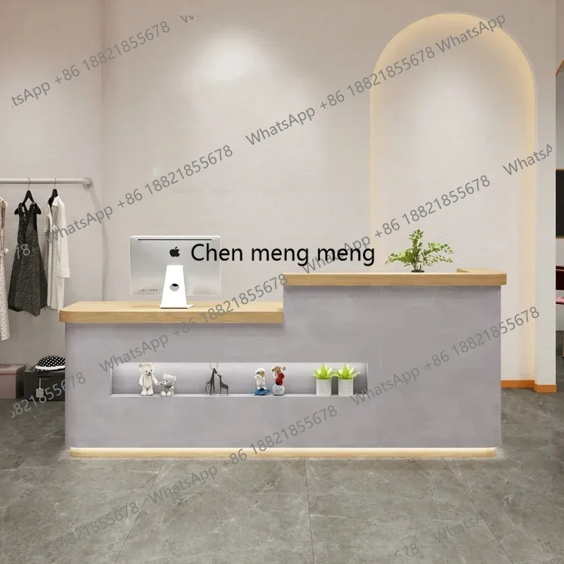 

Office Secretary Furniture Beauty Salon Storage Customer Center Counter Reception Table Lectern Simple Desk Podium Professional