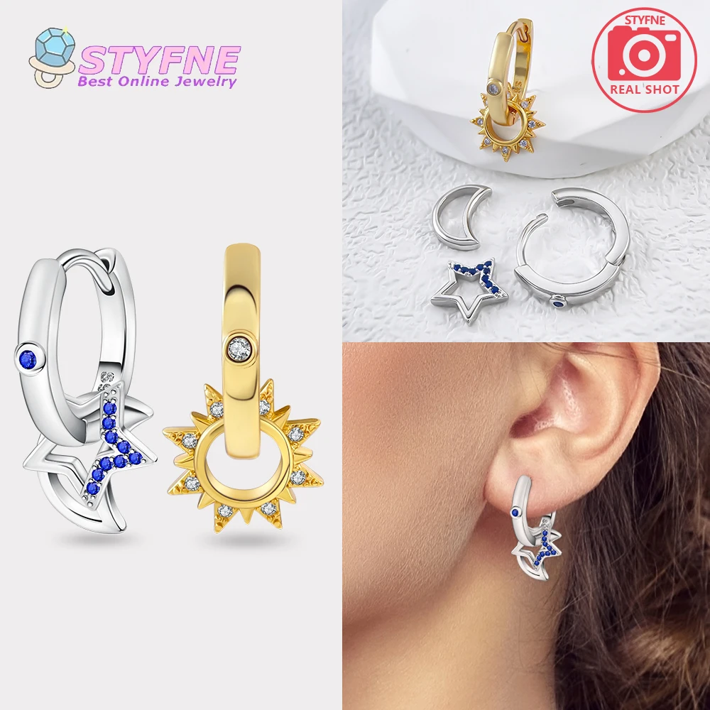 Exquisite 925 Sterling Silver Golden Rose Gold Butterfly Flower Firefly Geometry Earrings Premium Jewelry Gifts for Girlfriends