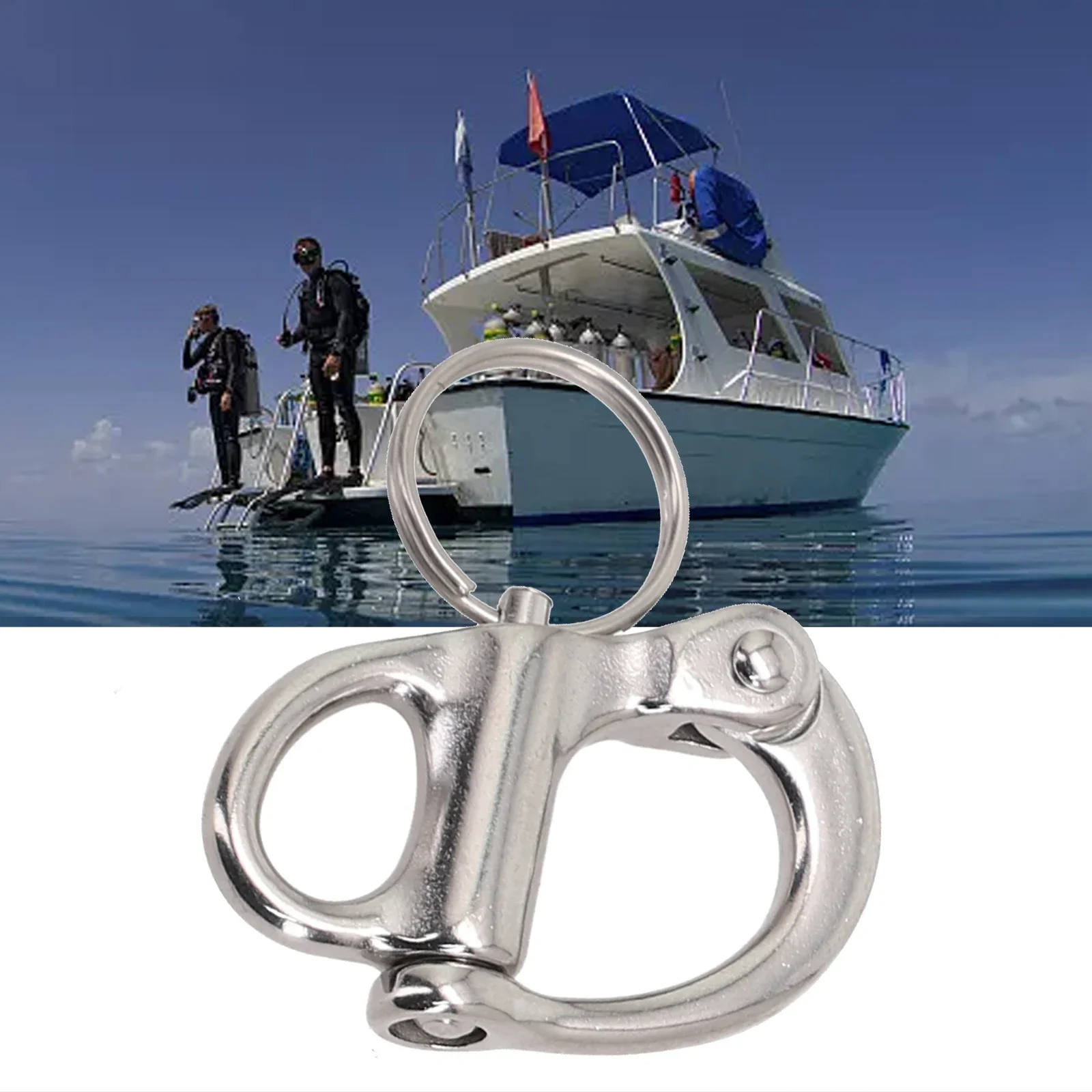 High Strength Stainless Steel Boat Anchor Chain Eye Shackle Swivel Snap Hook Suitable for Various Applications