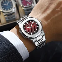 Reloj CRRJU de marca de lujo para hombre, reloj deportivo resistente al agua con fecha luminosa, reloj de pulsera para hombre con esfera cuadrada, relojes de cuarzo para hombre de alta calidad