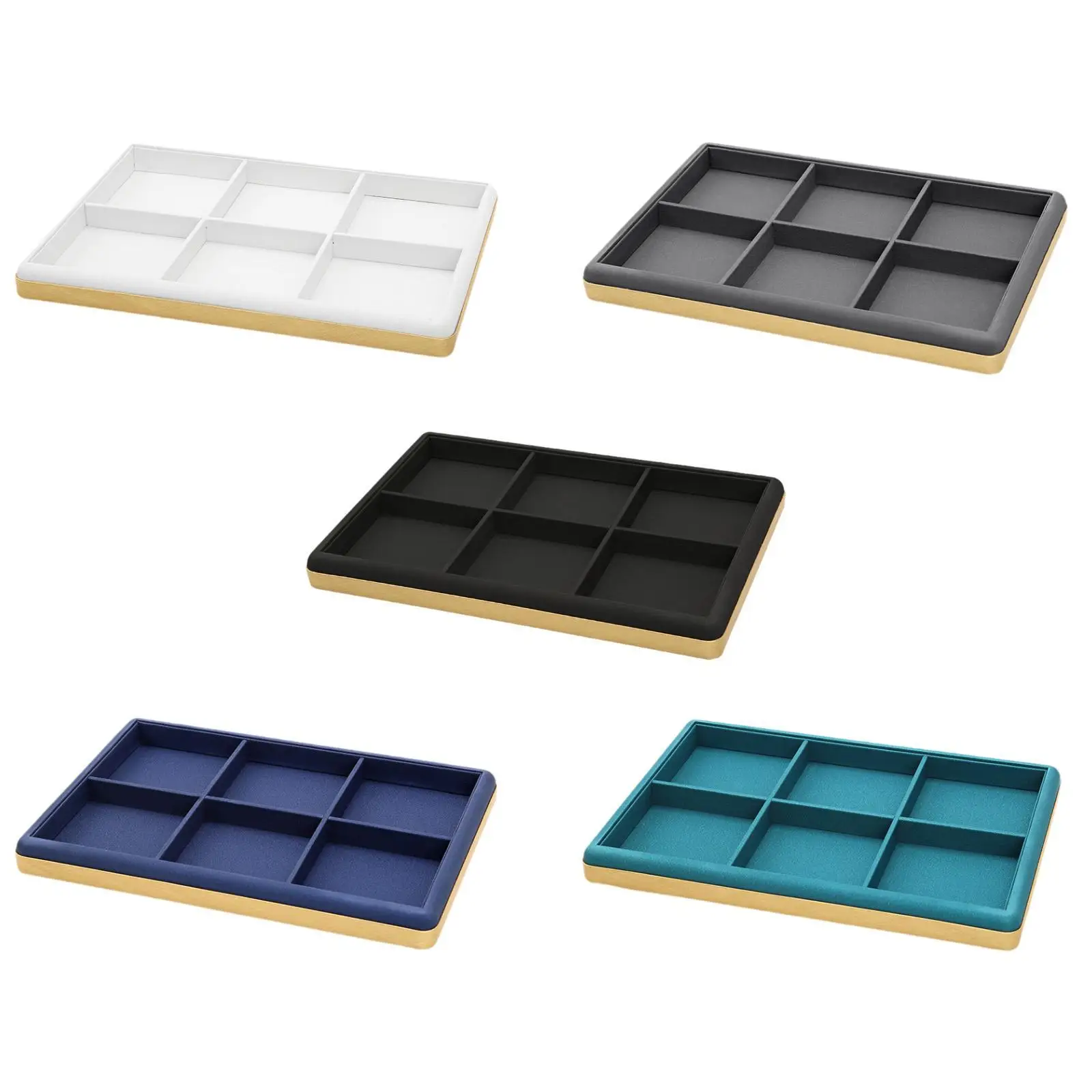 علبة عرض الأساور المصقولة من جلد البولي يوريثان قابلة للتكديس فارغة لخواتم وأقراط ومنظم المجوهرات وحامل الإسورة لبيع البائعين #3