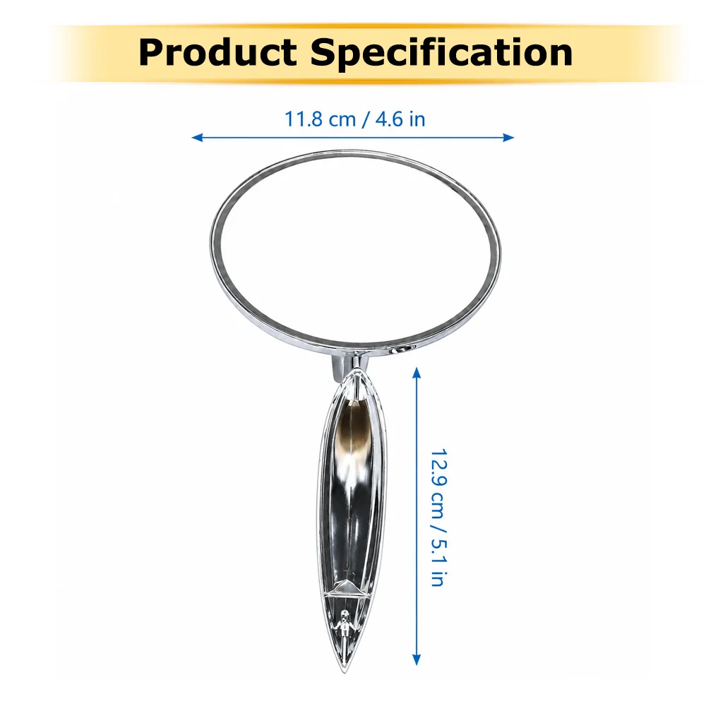 Car Door Side Mirrors for Chevrolet Impala Corvair Chevy II Biscayne Chevelle Nova Chrome Circular Rearview Convex Mirror view 4