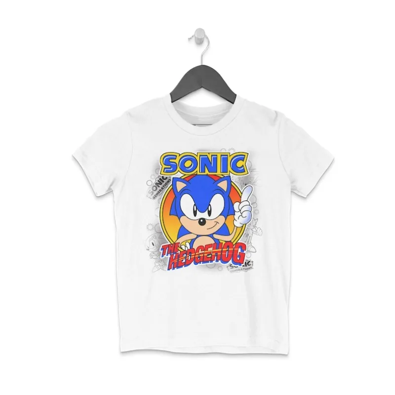 00012641#A-Sonic boys girls tshirt Arcade tshirt Gamer Tshirt Gaming tshirt Video Game Tshirt Cool tshirt Gamer Gift Nerd Tshirt