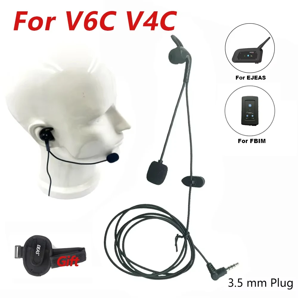 

Наушники-гарнитура с разъемом 3,5 мм, совместимые с интерком-системами FBIM V6, V6C, V4, V4C, гарнитура для судей, оборудование для связи.