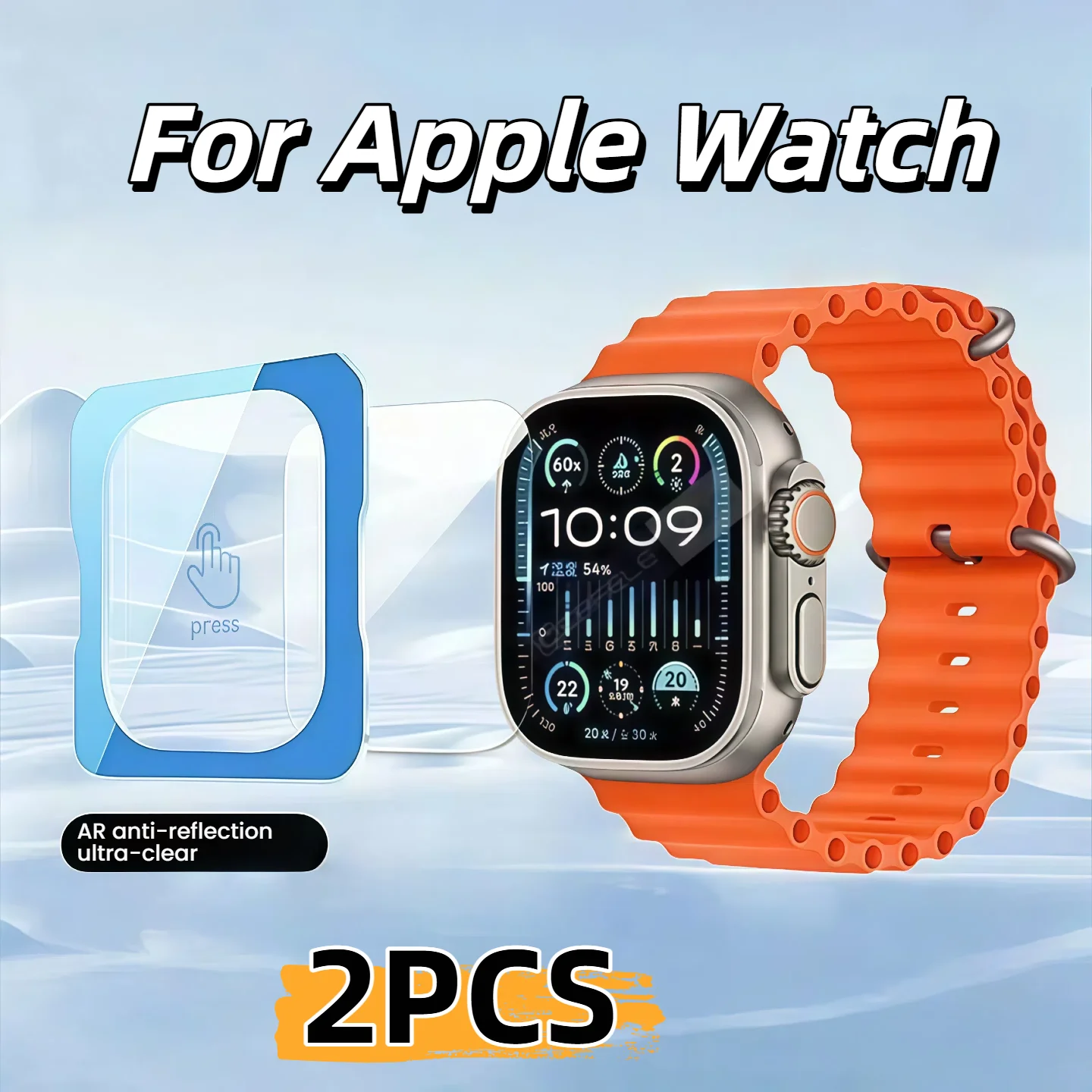 2 Stücke Für Apple Watch Ultra 2 3 Ultra2 Ultra3 49mm Gehärtetes Glas Film Mit Ausrichtung Werkzeug Einfache Installation Displayschutzfolie