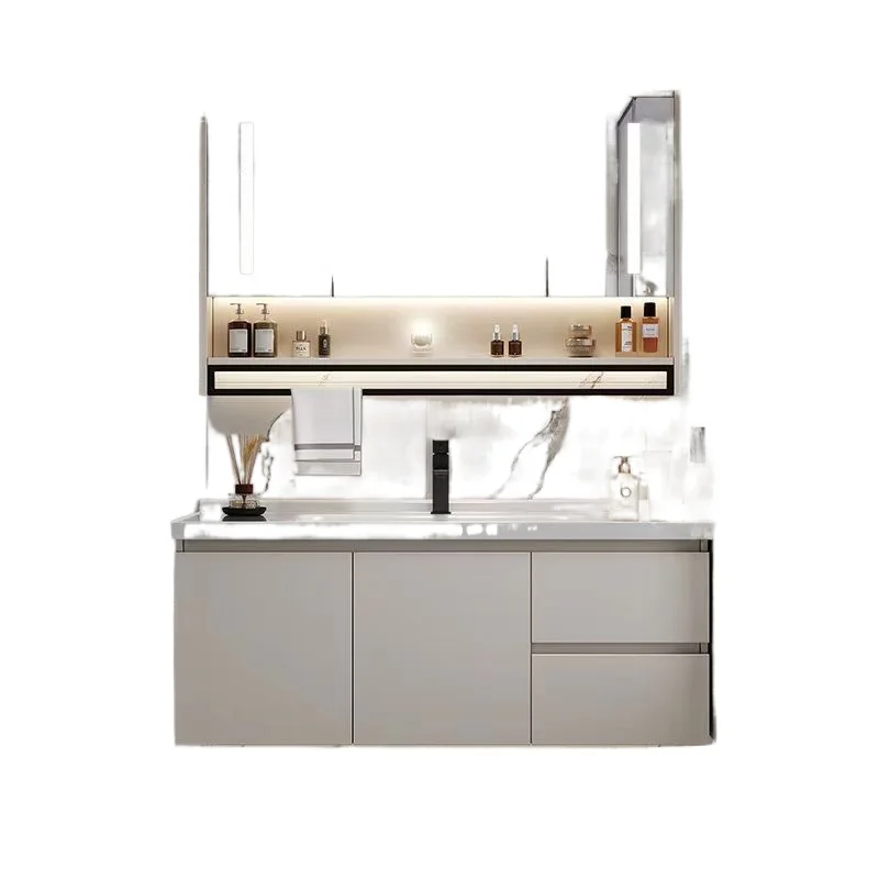 

Bathroom washbasin bathroom cabinet combination, modern minimalist, floor-to-ceiling washbasin