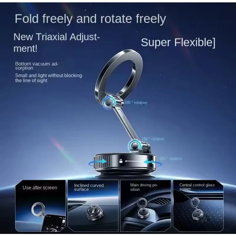 Soporte para móvil de coche con succión magnética FORD, soporte de navegación, soporte plegable de adsorción al vacío, accesorio Interior