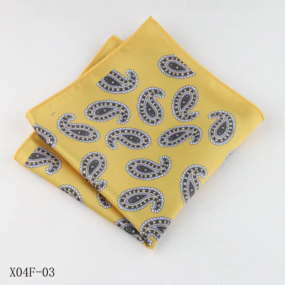 27CM Oversized Pocket Square Mens Casual Vintage Red Flower Printed Handkerchief Wedding Party Style Neckwear Shirt Accessories