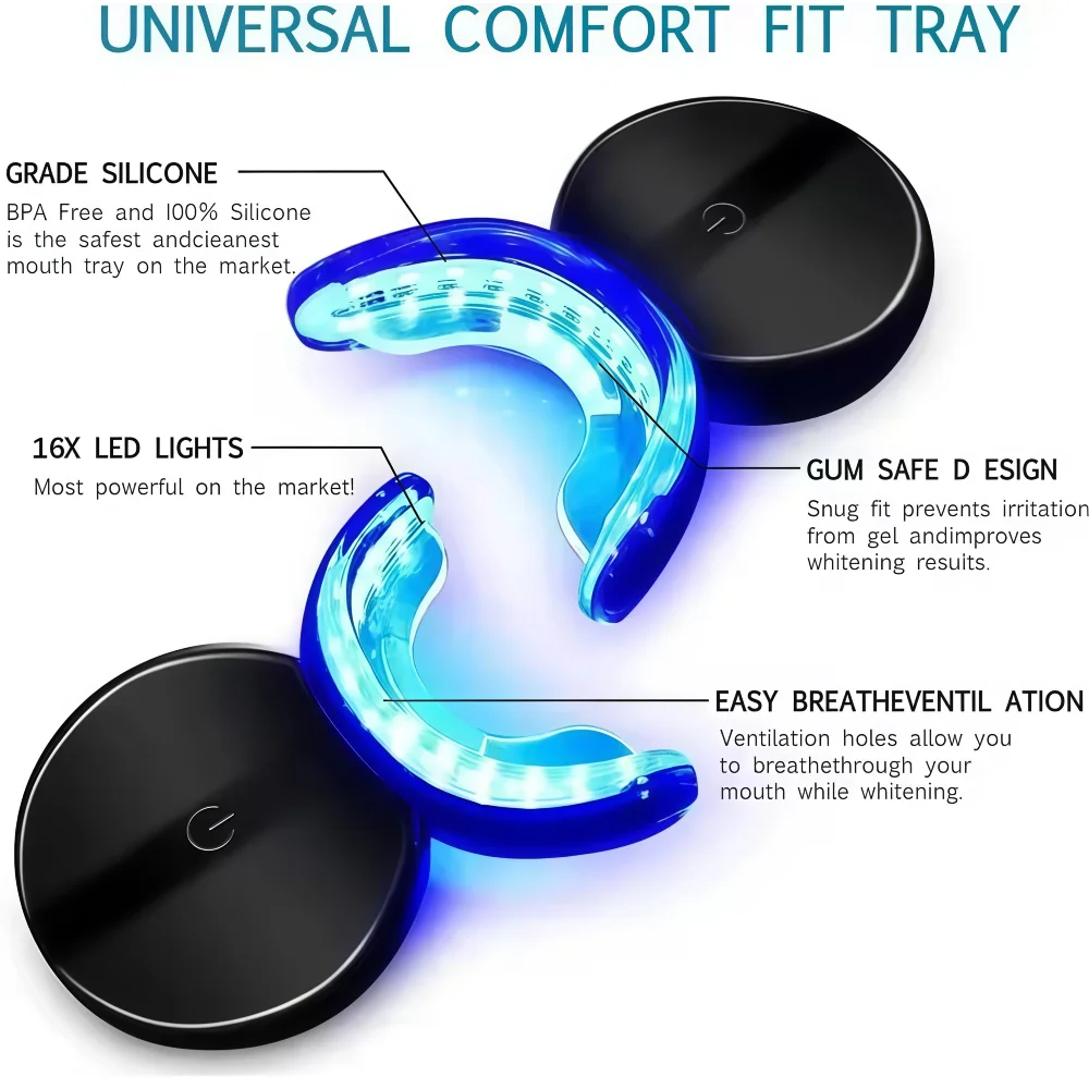 Red/Blue LED Light Therapy Device for Immediate Oral Relief of Tooth Pain, Gum Sensitivity & Swelling