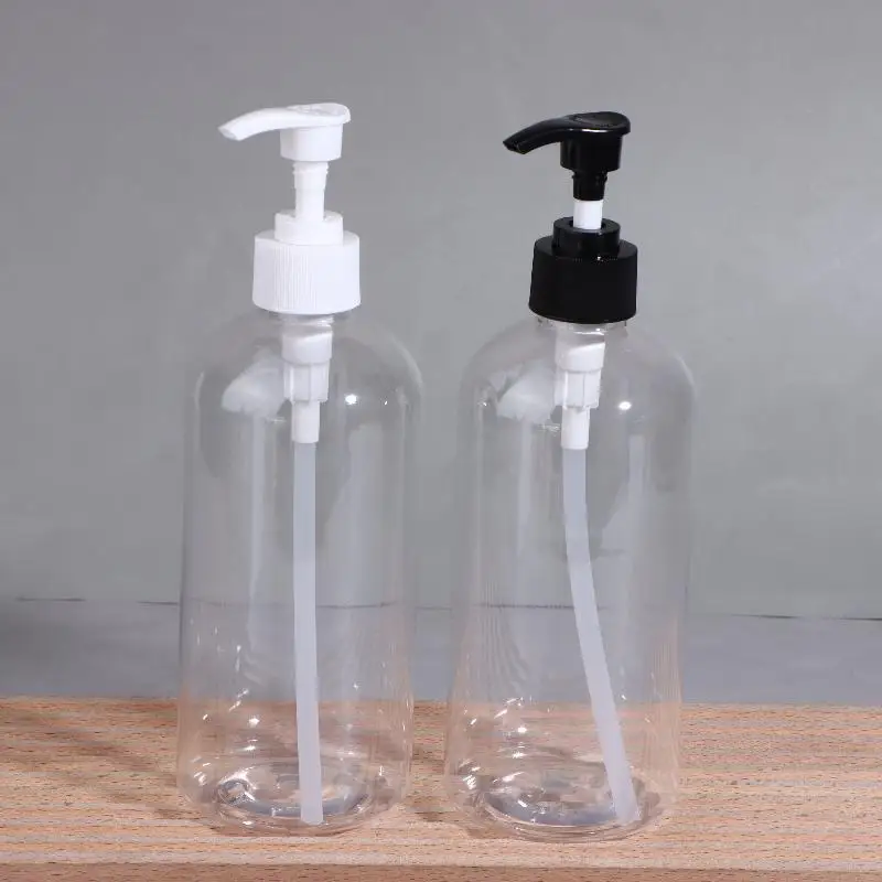 Transparent Bottle Body Plastic Pump Bottles Refillable Leakproof Liquid Dispenser 500ML for Shampoo Soap in Home Bathroom Hotel view 3