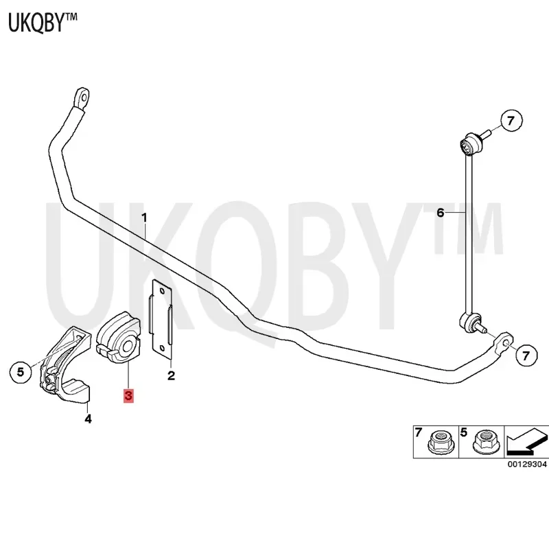 Rubber support stabilizer bar 3135677933 31356774737 31356773982 31356363267 31356765574