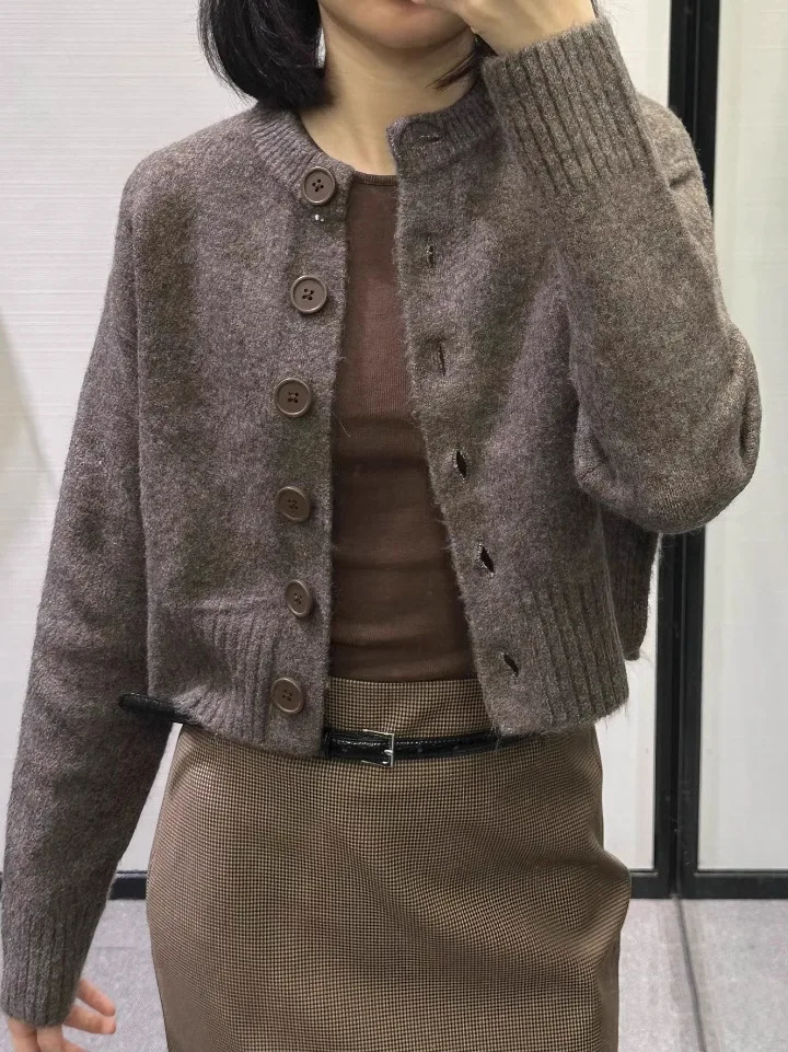 

Ladies Casual Loose Basic Long Sve Knitted Open Cardigan Coat Faionable Versatile Comfortable Fit Premium Cotton Material