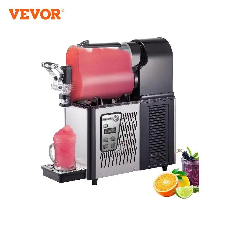 VEVOR Commercial Slushy Machine Single/Double Bowl Slush Drink Maker Stainless Steel Home Slush Frozen Drink Machine Auto Clean