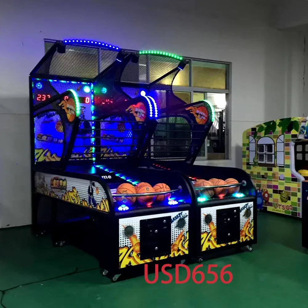 Amusement park kids coin operated basketball arcade dance game machine with high quality