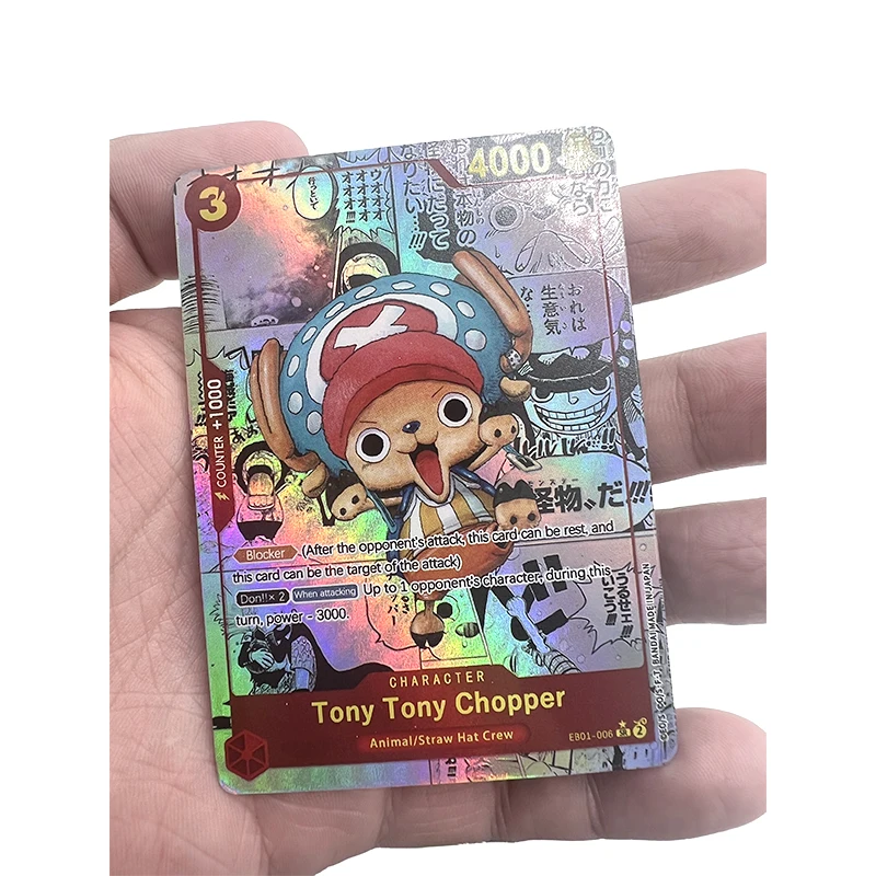 Diy Homemade Opcg One Piece Hancock Luffy Shanks Zoro Nami Anime Characters Bronzing Collection Flash Card Toys Christmas Gift