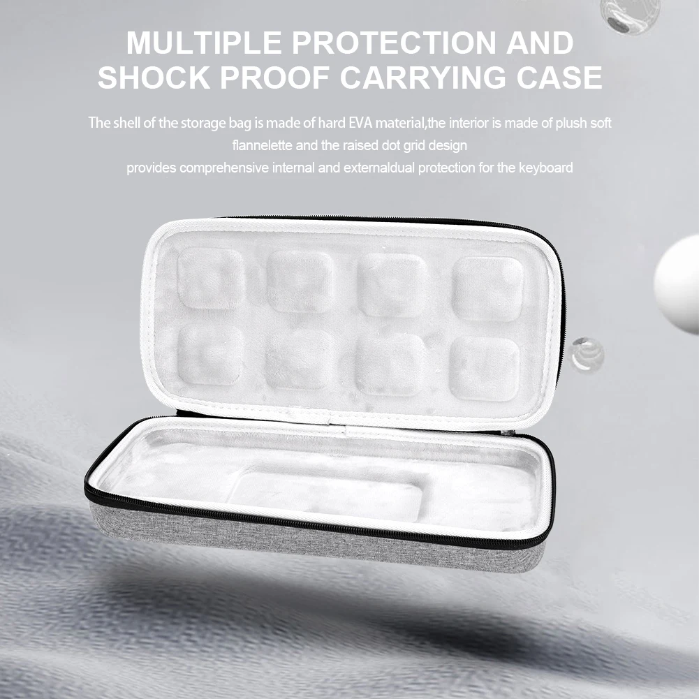 Hard Shell Carrying Case Double Zipper Waterproof Travel Protective Box Portable for Logitech MX Mechanical