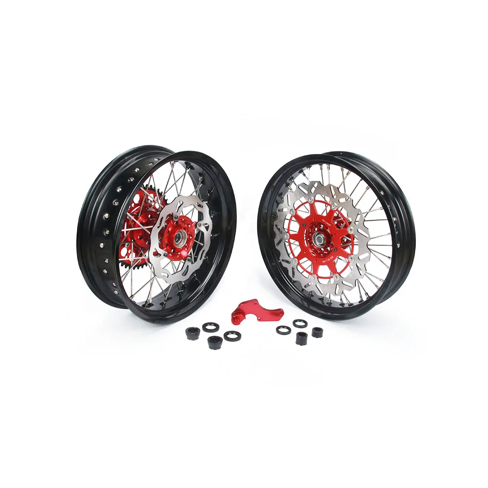 JFG CR125 CR250 CRF250R CRF450R CRF250X 7075 Aluminum Spoked Front Rear Set Wheels Set for HONDA